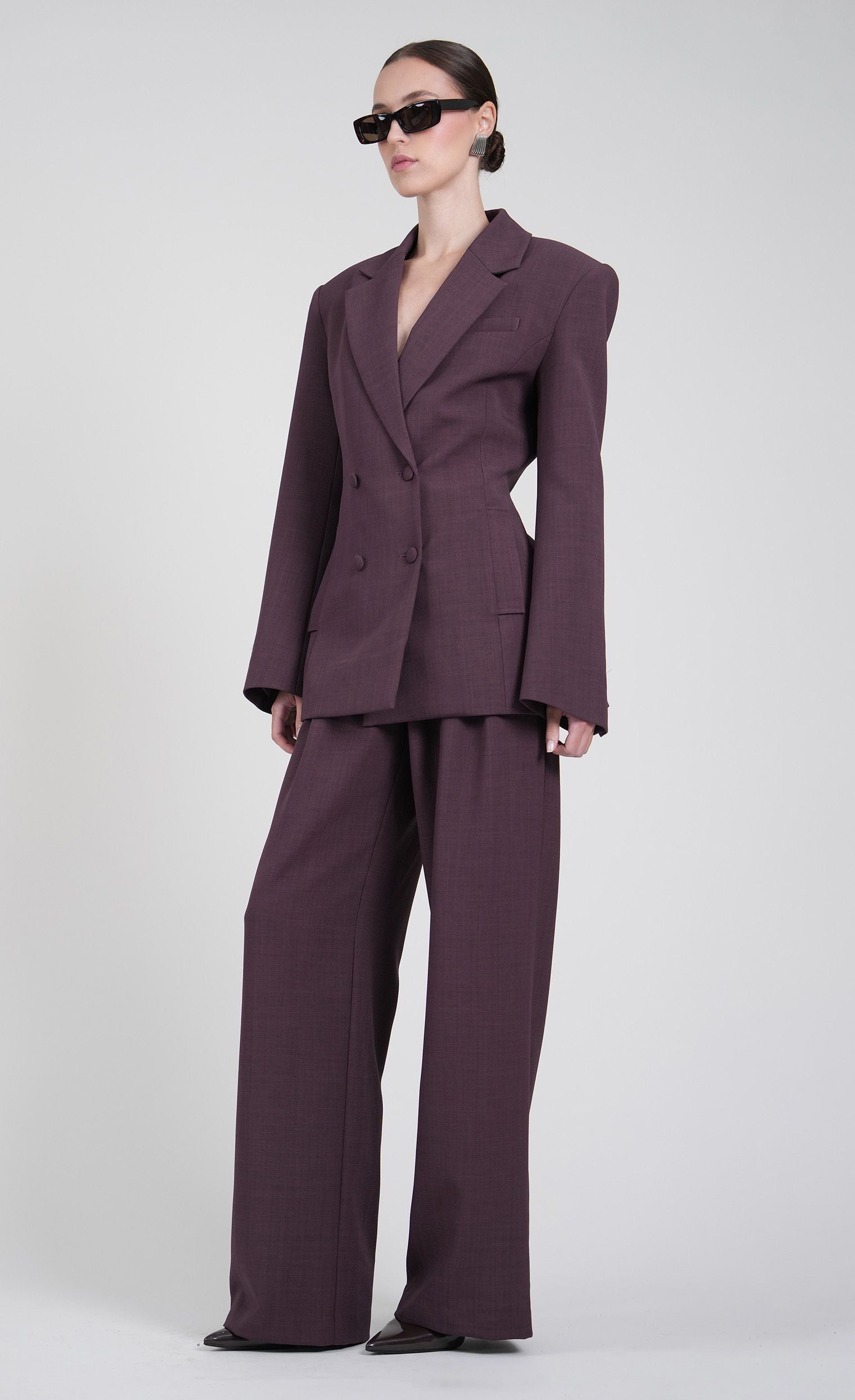 Aveline Blazer - Plum Blazer Nonchalant Label