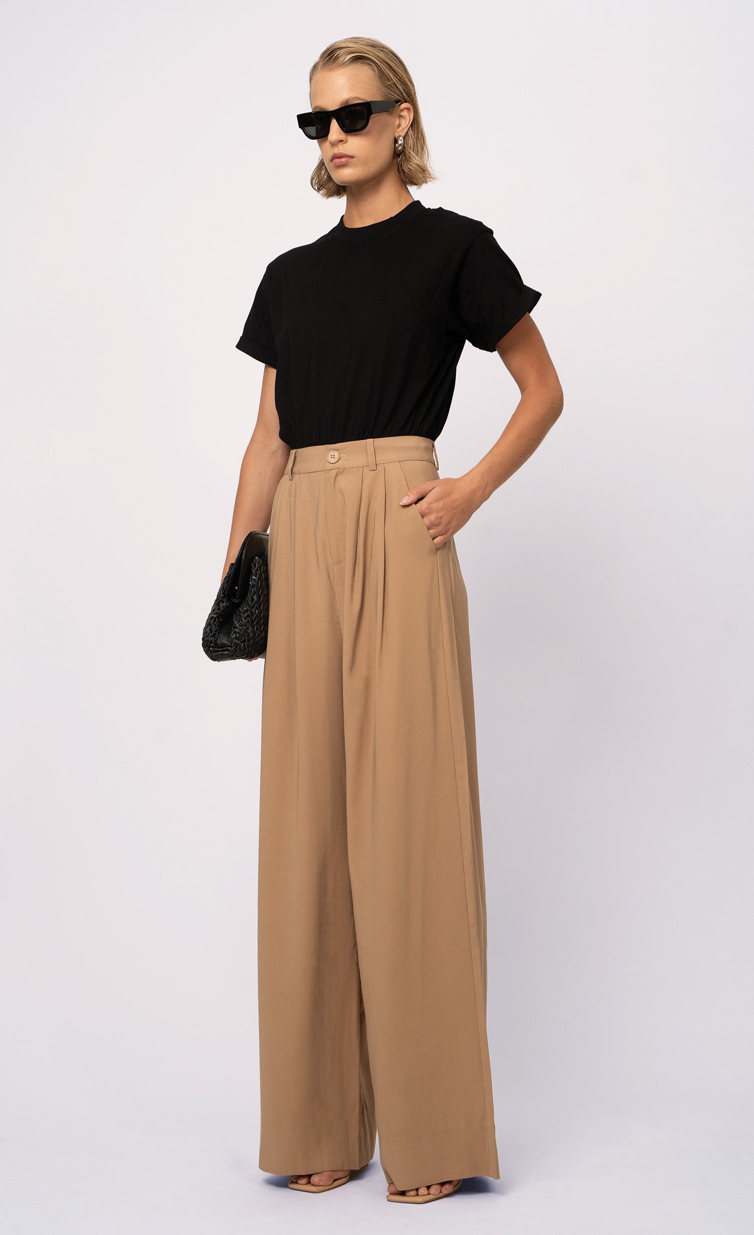 Fabi Wide Leg Pant - Camel – Nonchalant Label
