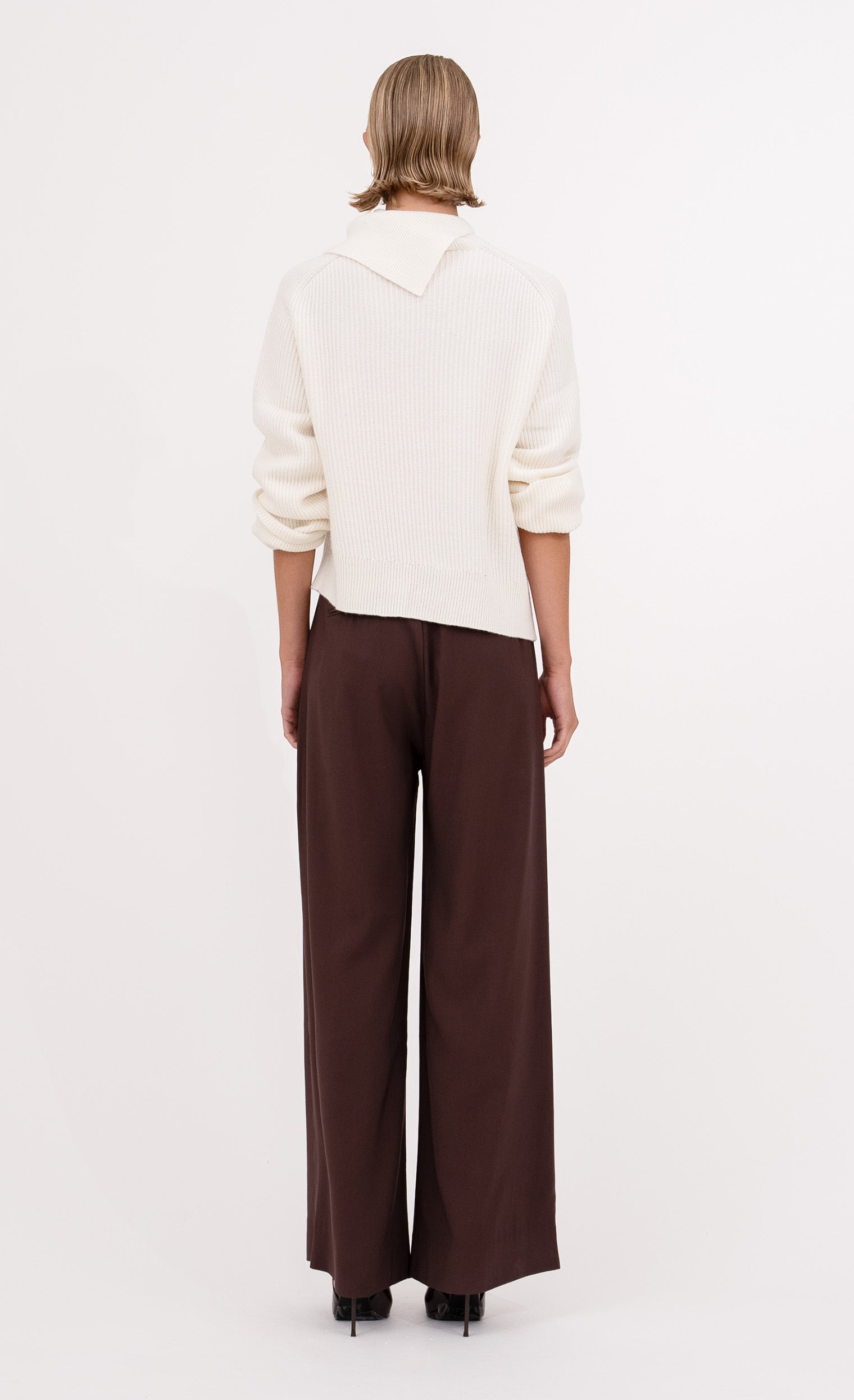 Fabi Wide Leg Pant - Chocolate nonchalantlabel