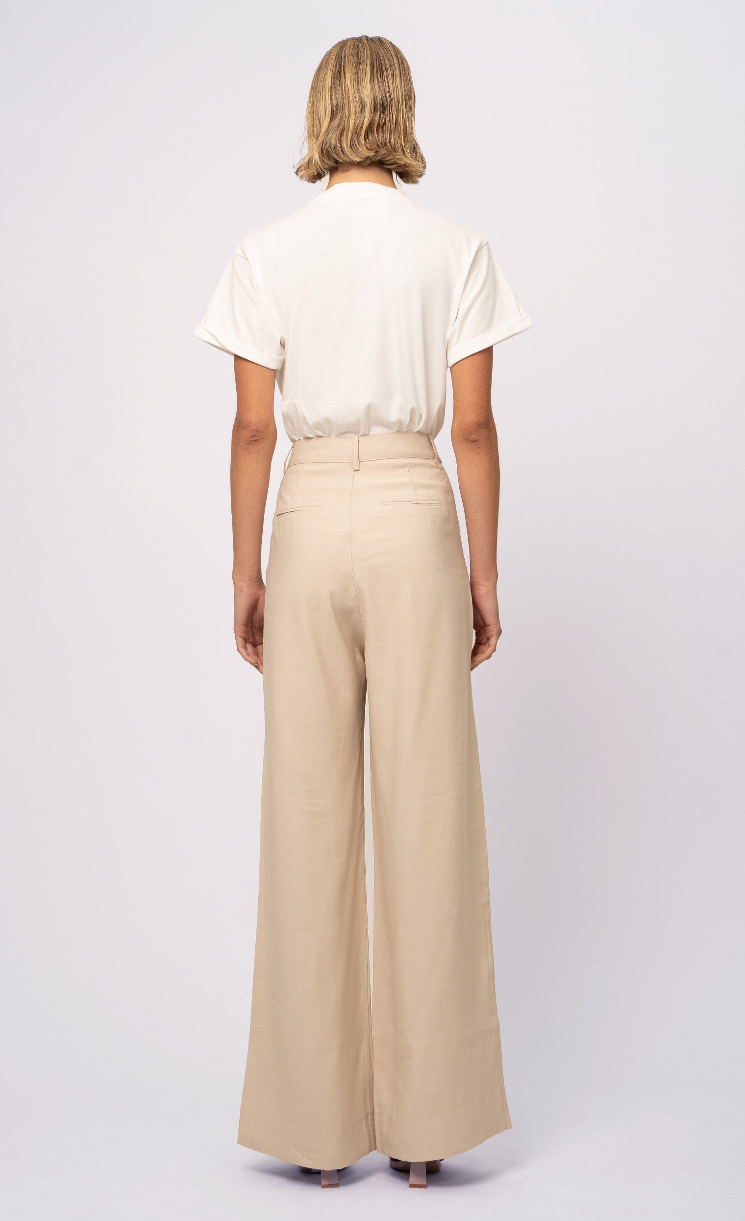 Fabi Wide Leg Pant - Oat nonchalantlabel
