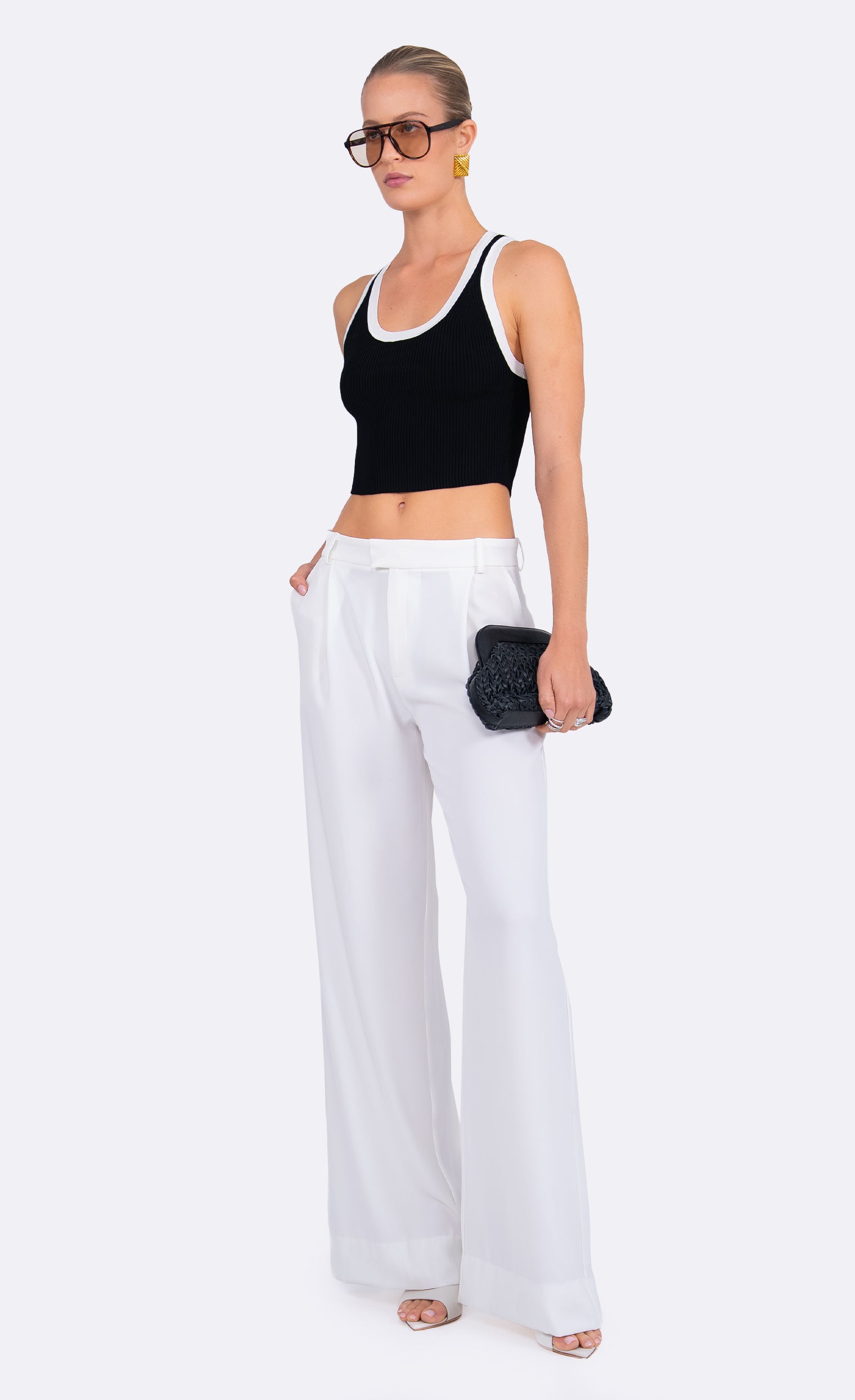 Eve Crop - Black & White Top Nonchalant Label