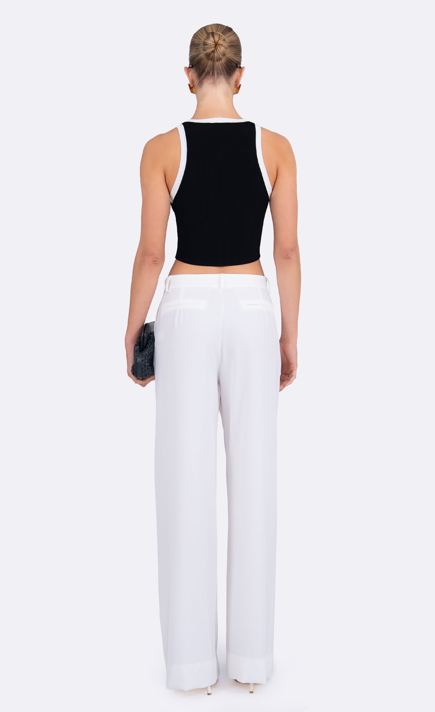 Eve Crop - Black & White Top Nonchalant Label