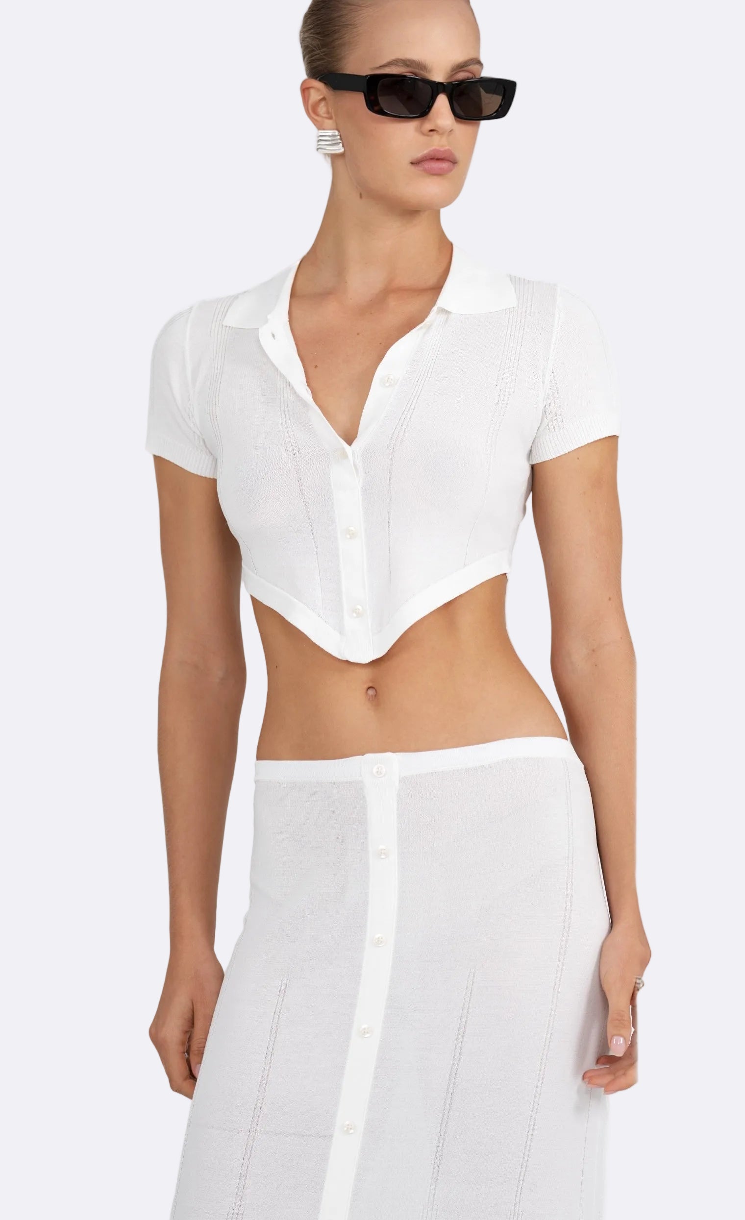 Palmer Crop Crop Top Nonchalant Label