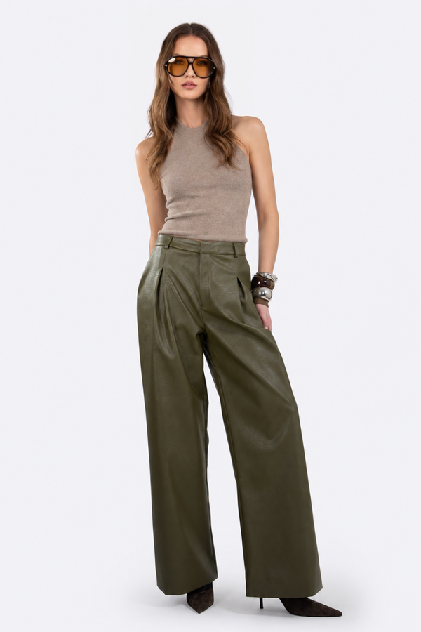 Salome Pant - Olive PANT Nonchalant Label