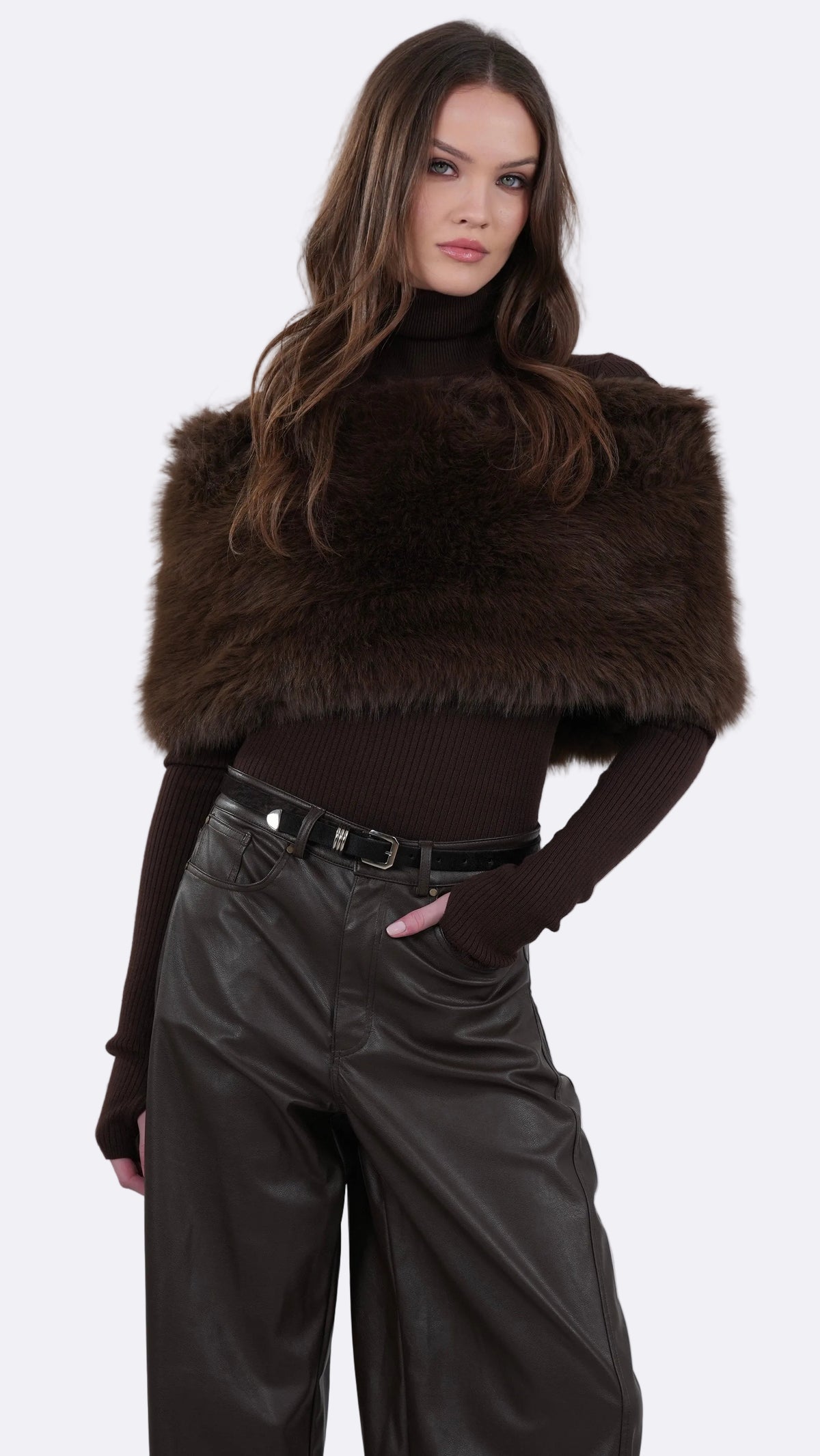 Mallory Faux Fur Shawl Shawl Nonchalant Label