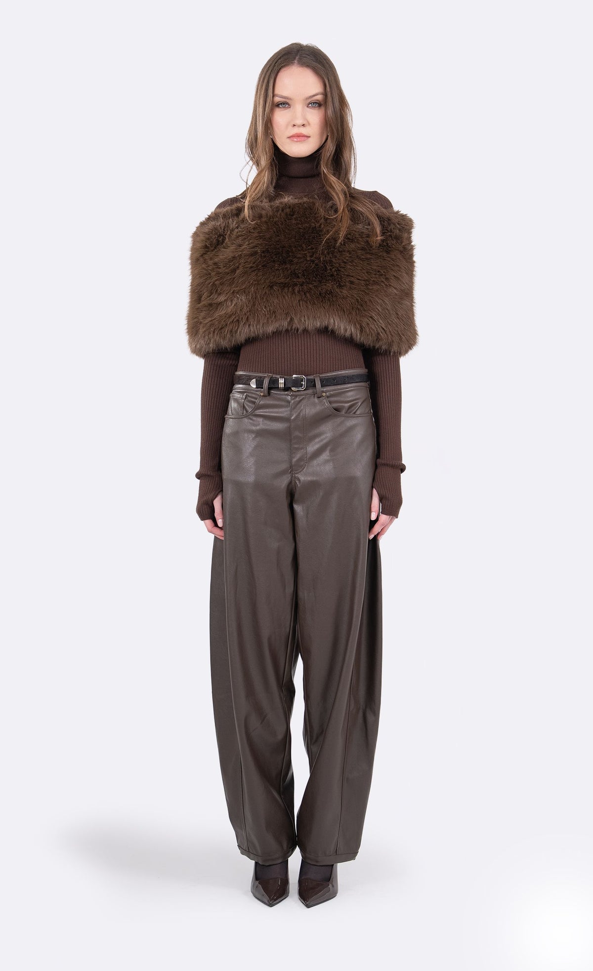 Mallory Faux Fur Shawl Shawl Nonchalant Label