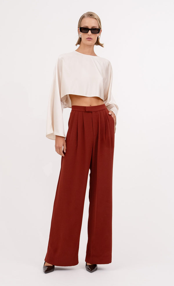 Elena Crop - Champagne Top Nonchalant Label