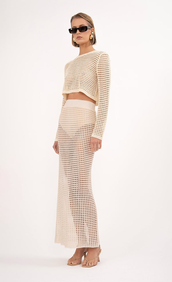 Brianna Maxi Skirt - Beige Skirt Nonchalant Label