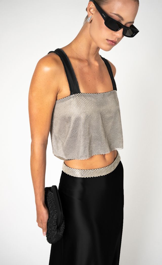 Catrina Jewel Tank - Black Crop Top Nonchalant Label