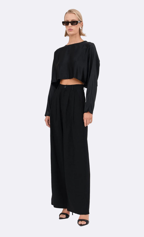 Fabi Wide Leg Pant - Black nonchalantlabel