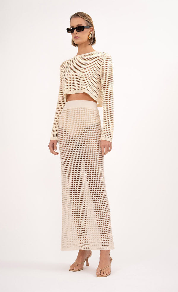 Brianna Maxi Skirt - Beige Skirt Nonchalant Label