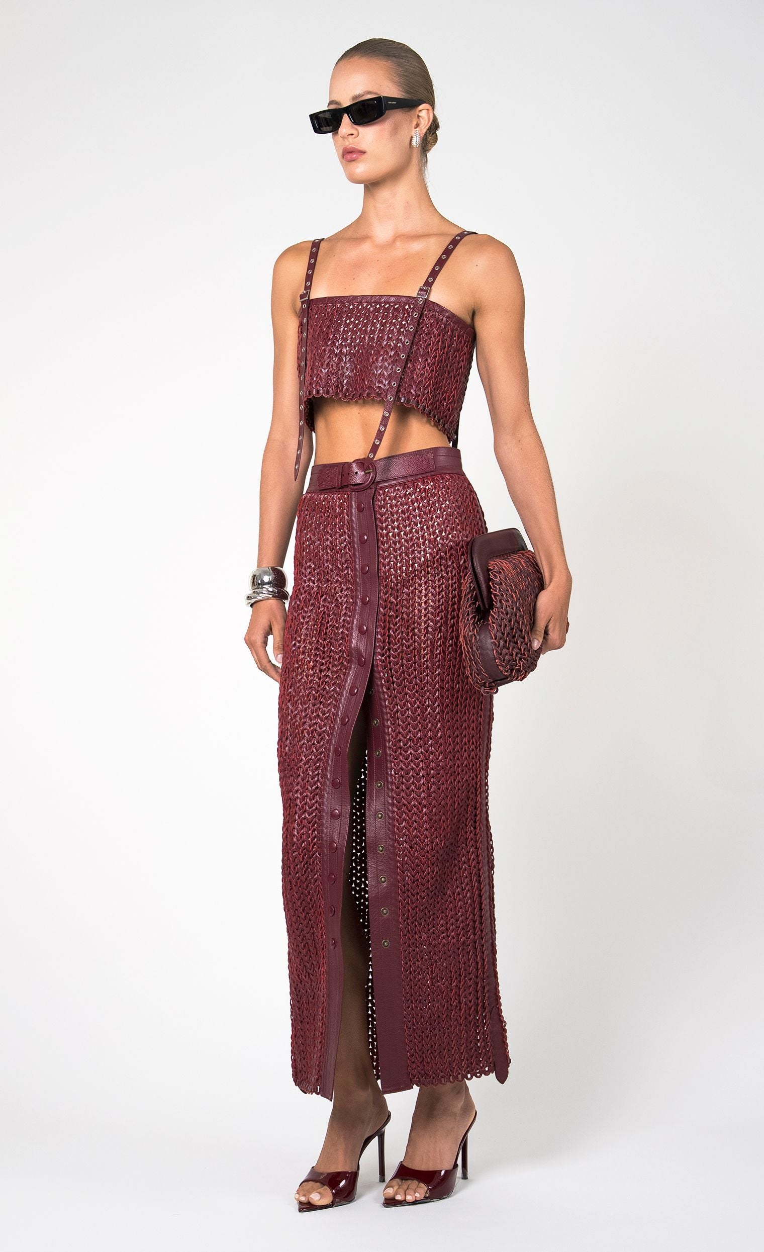 Karter Crop - Bordeaux Top Nonchalant Label
