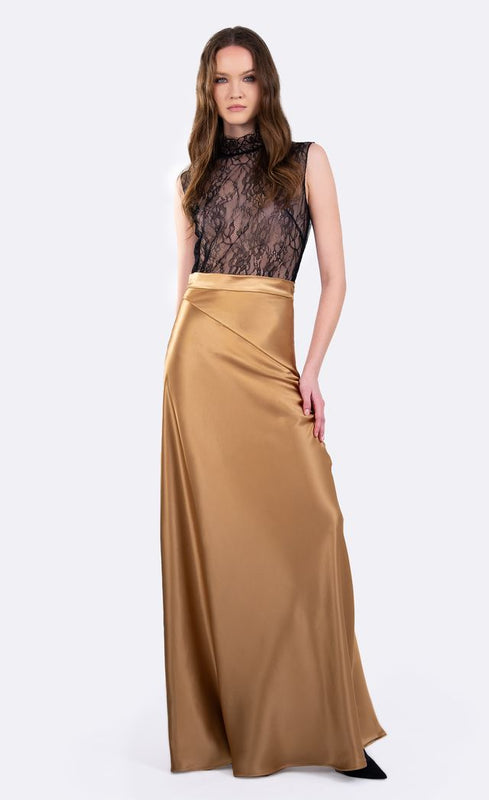 Lara Maxi Skirt - Gold Skirt Nonchalant Label