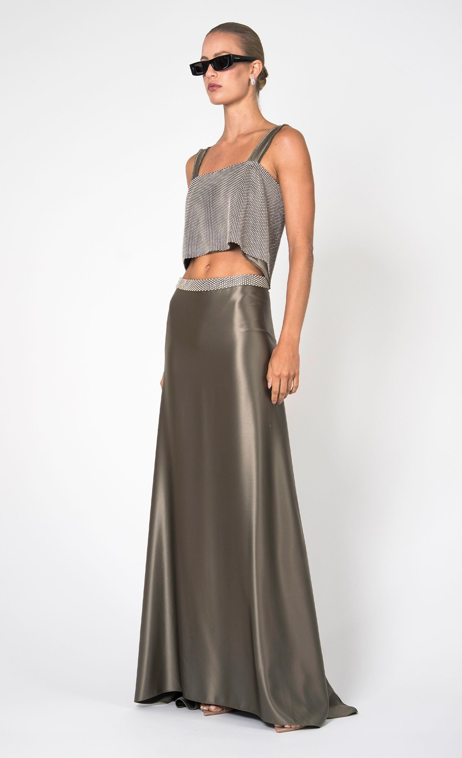 Gemma Maxi Skirt - Moss Skirt Nonchalant Label