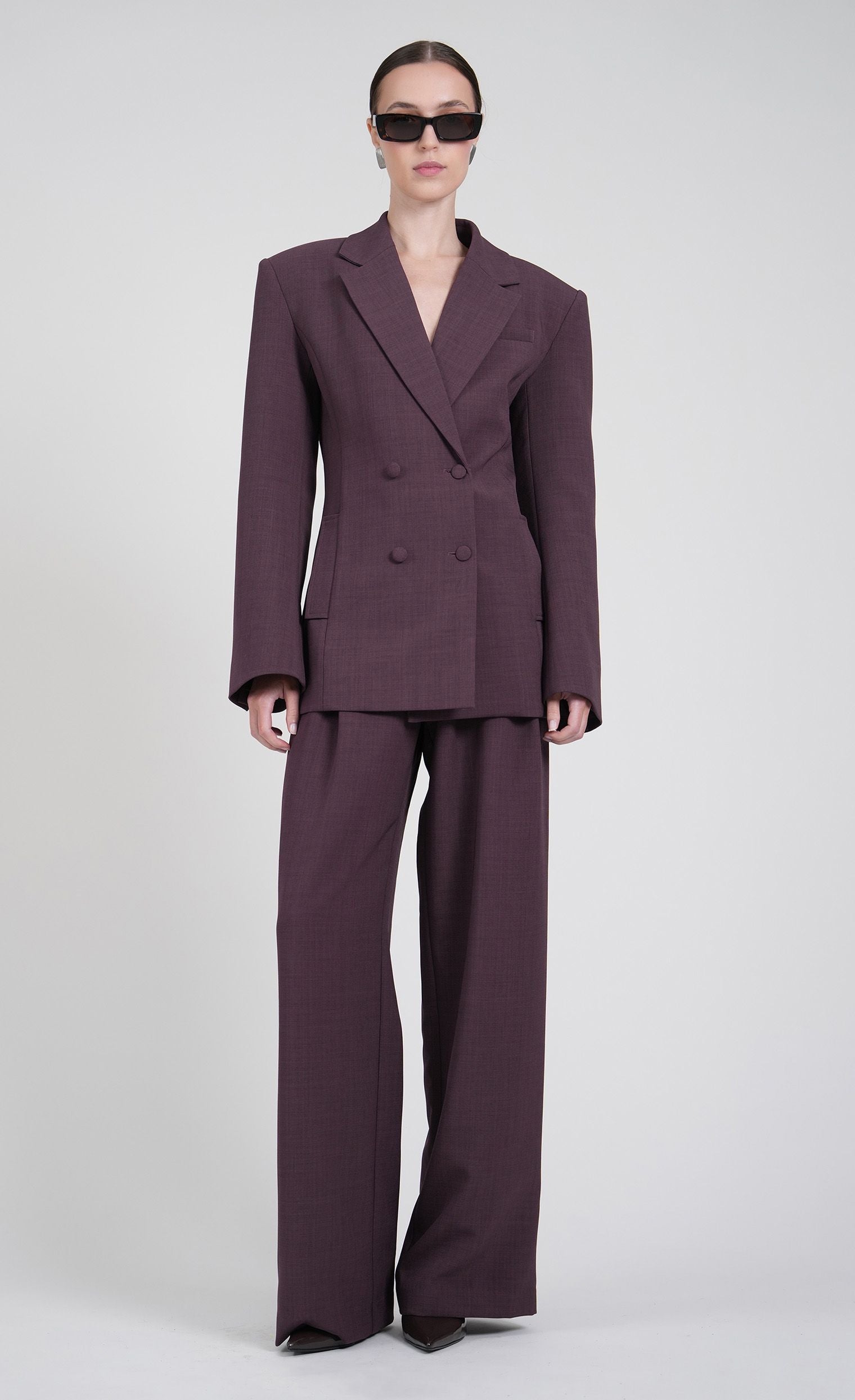 Aveline Blazer - Plum Blazer Nonchalant Label