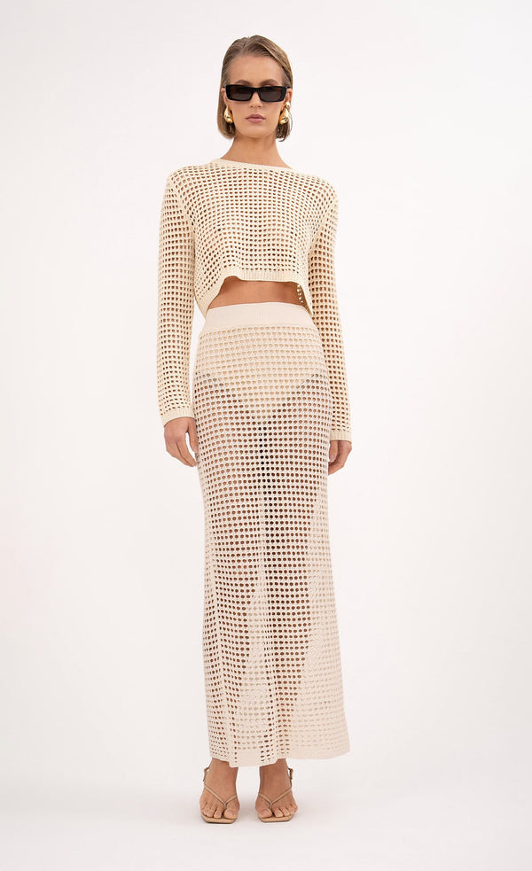Brianna Maxi Skirt - Beige Skirt Nonchalant Label