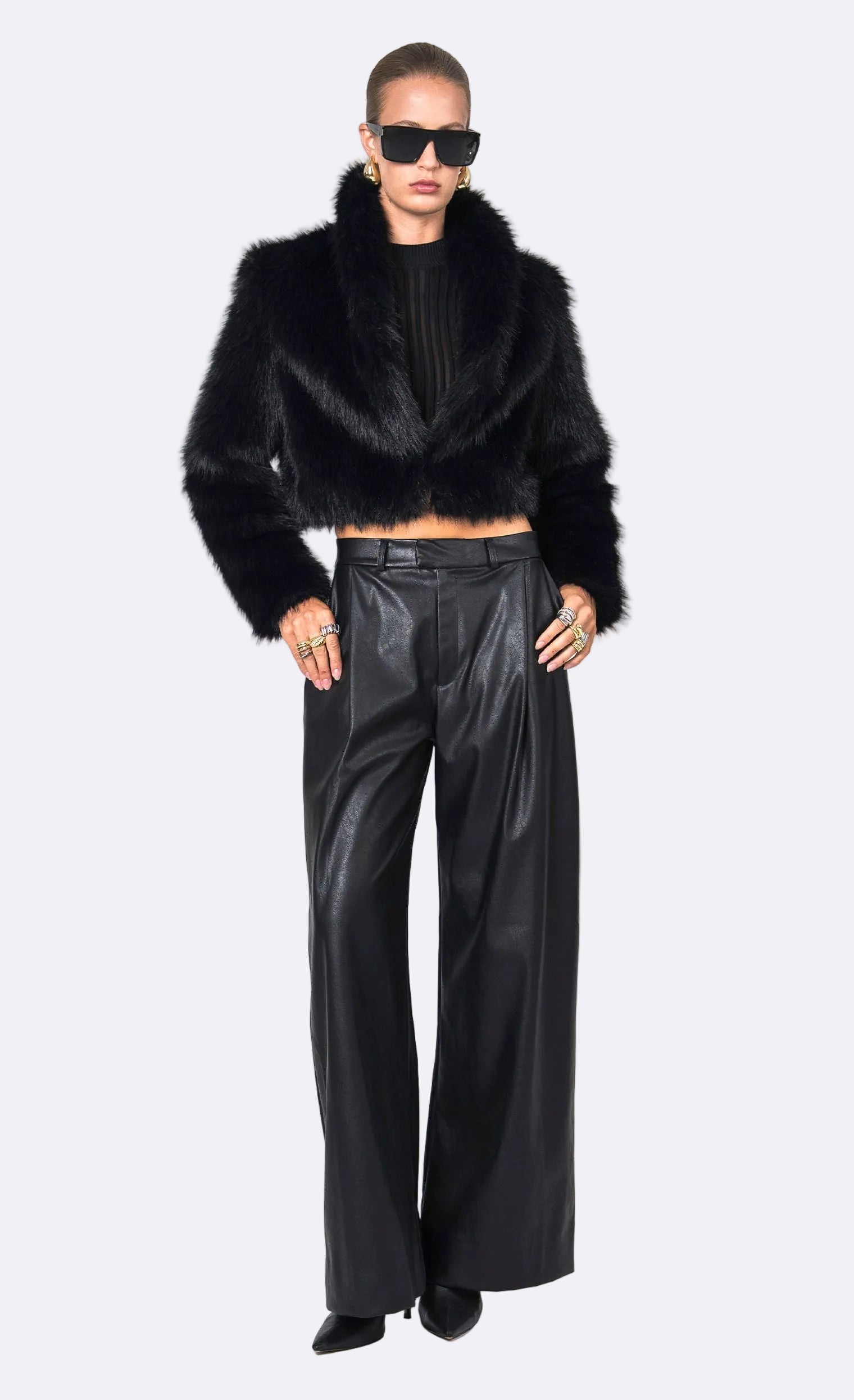 Uma Faux Fur Jacket - Black – Nonchalant Label