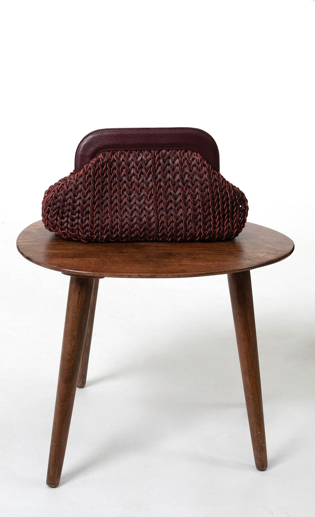 Haddie Clutch - Bordeaux Apparel & Accessories Nonchalant Label