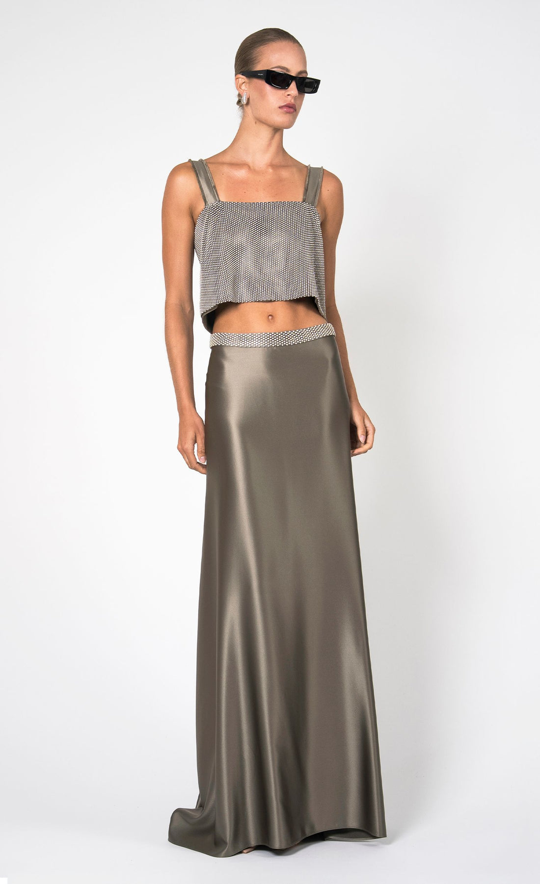 Gemma Maxi Skirt - Moss Skirt Nonchalant Label