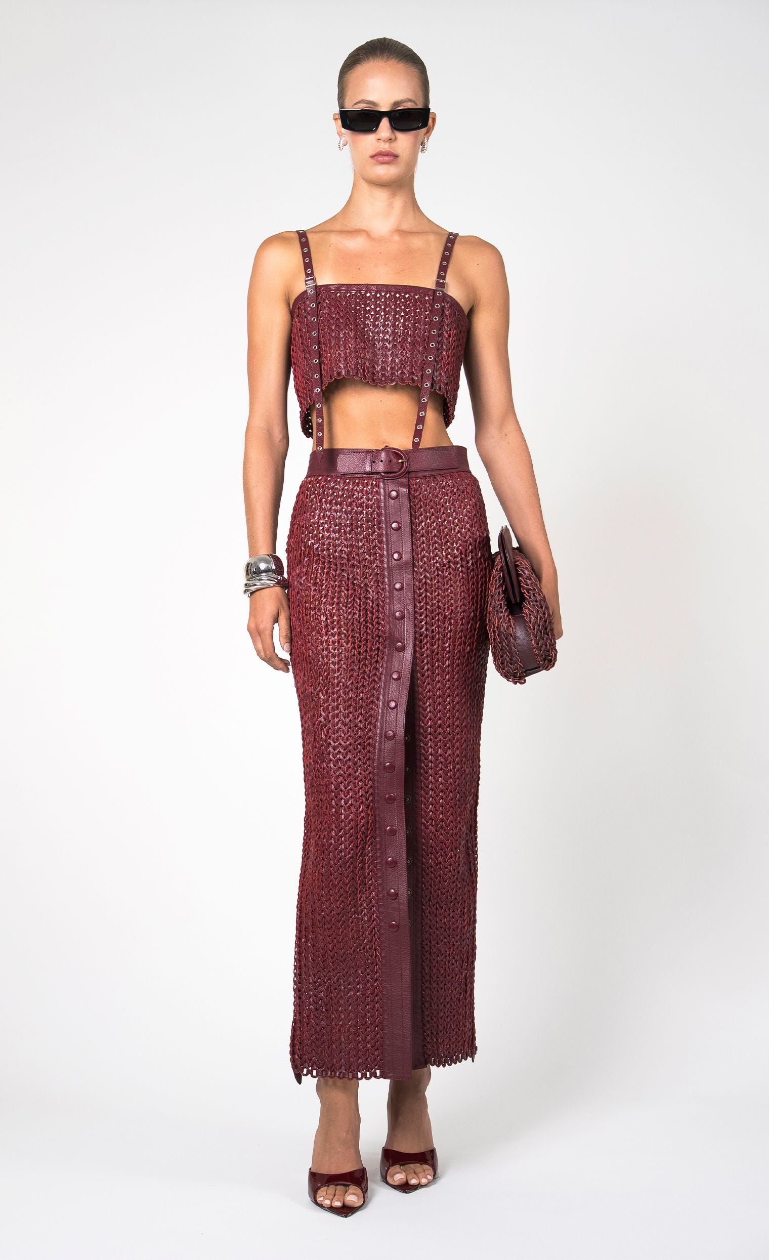 Karter Crop - Bordeaux Top Nonchalant Label
