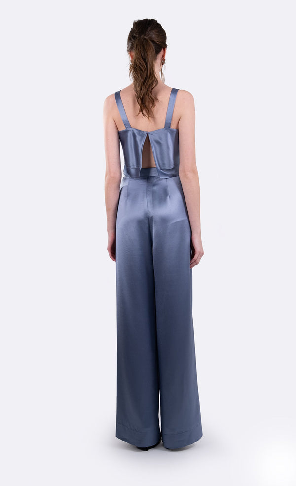 Astrid Crop - Steel Blue Crop Top Nonchalant Label