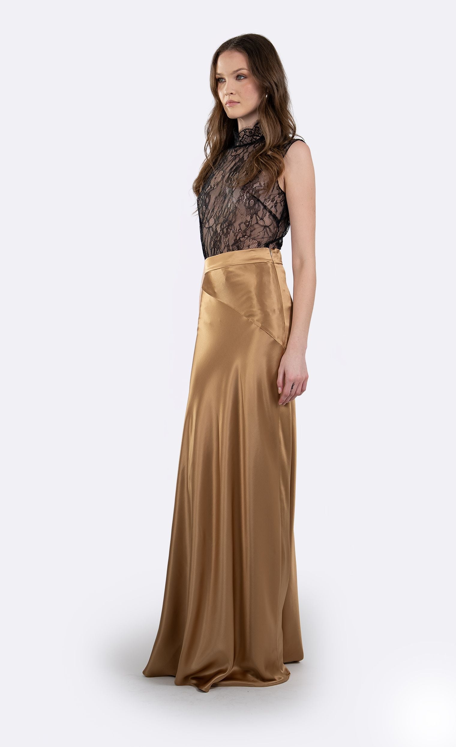 Lara Maxi Skirt - Gold Skirt Nonchalant Label