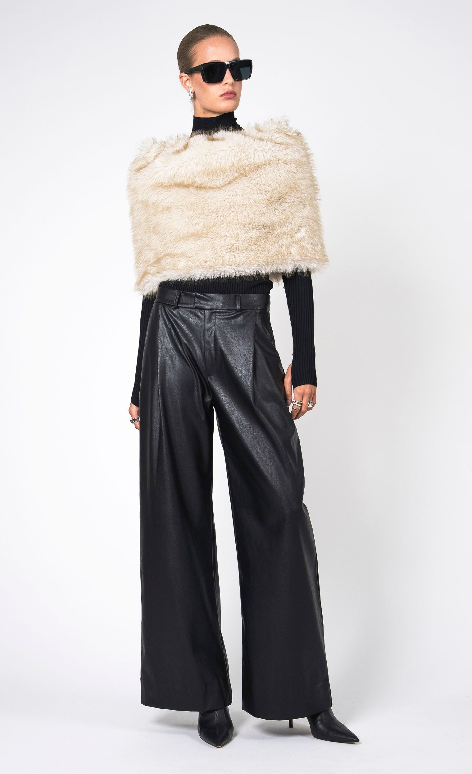 Pascale Faux Fur Shawl Shawl Nonchalant Label