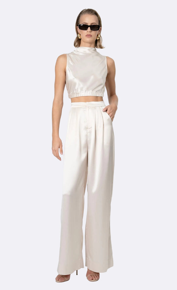 Reese Crop - Champagne Crop Top Nonchalant Label