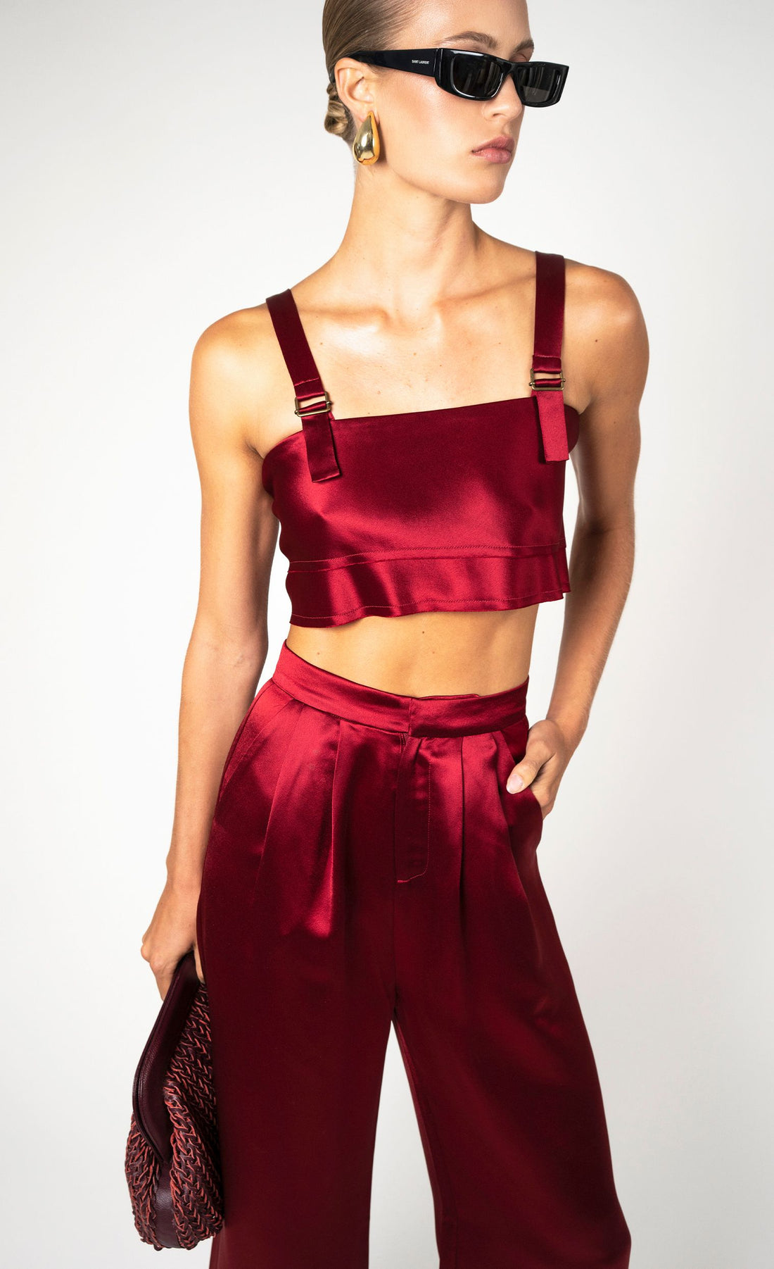 Astrid Crop - Bordeaux Crop Top Nonchalant Label