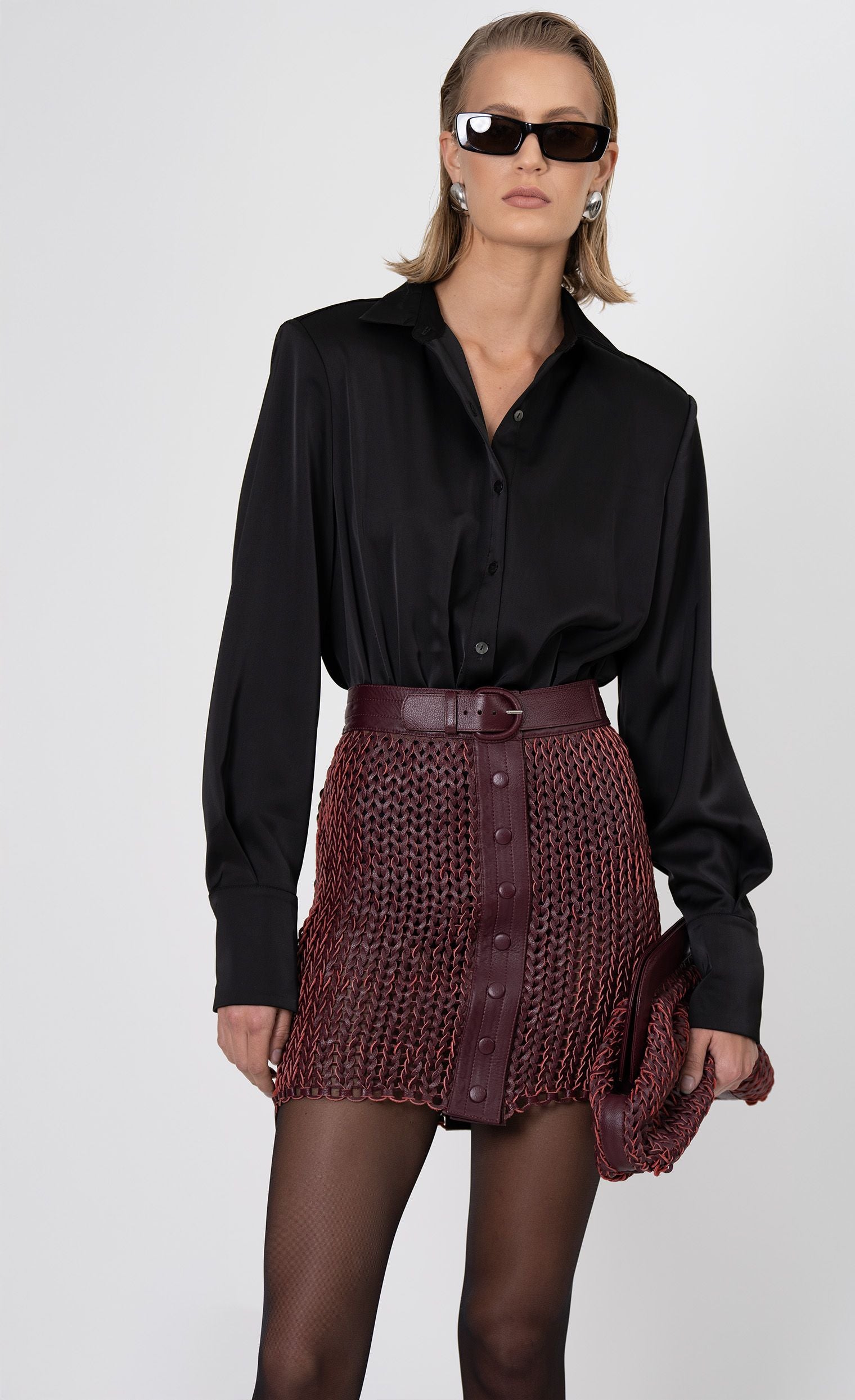 Kaiden Skirt - Bordeaux Skirt Nonchalant Label
