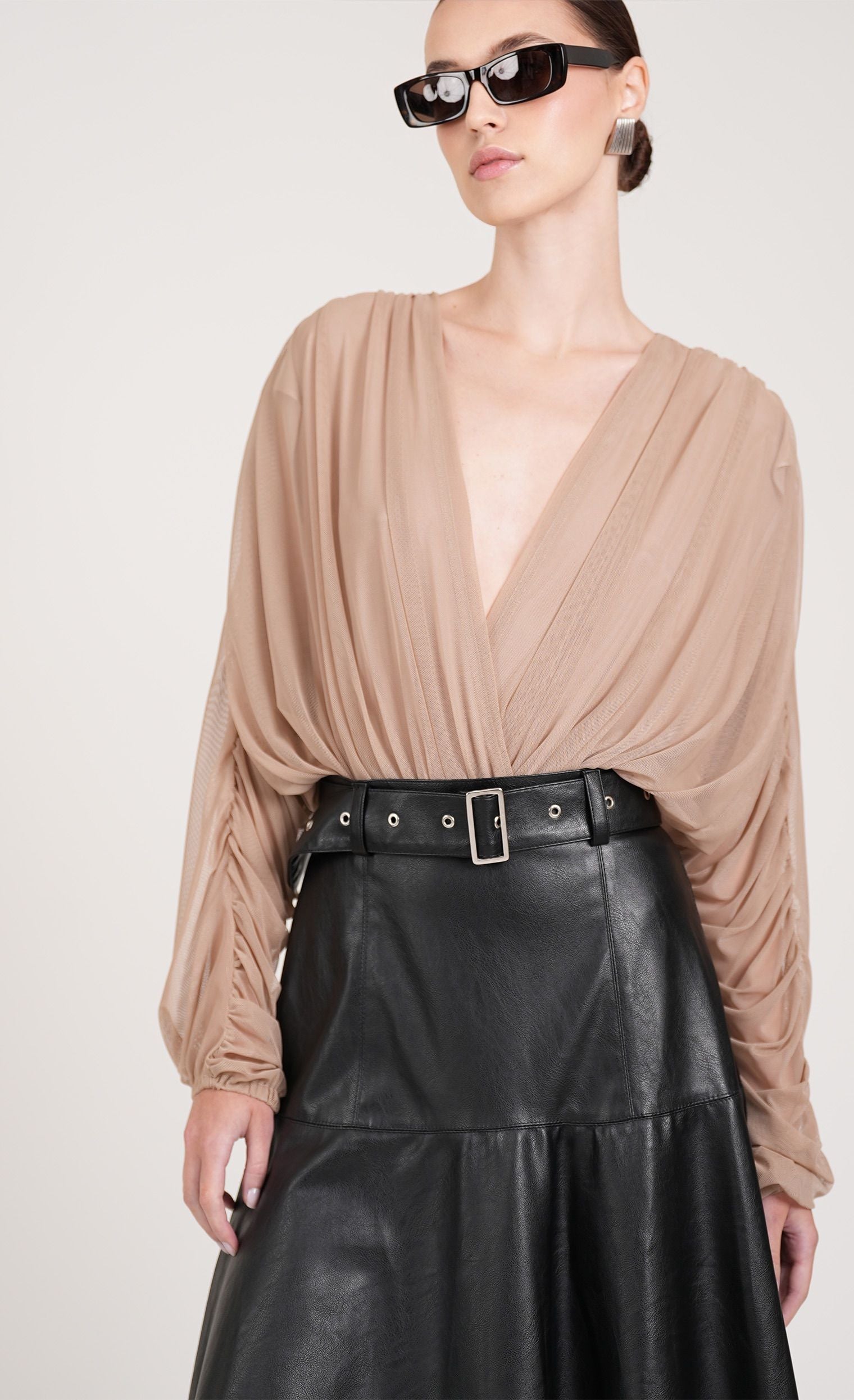 Pia Bodysuit - Taupe Bodysuit Nonchalant Label