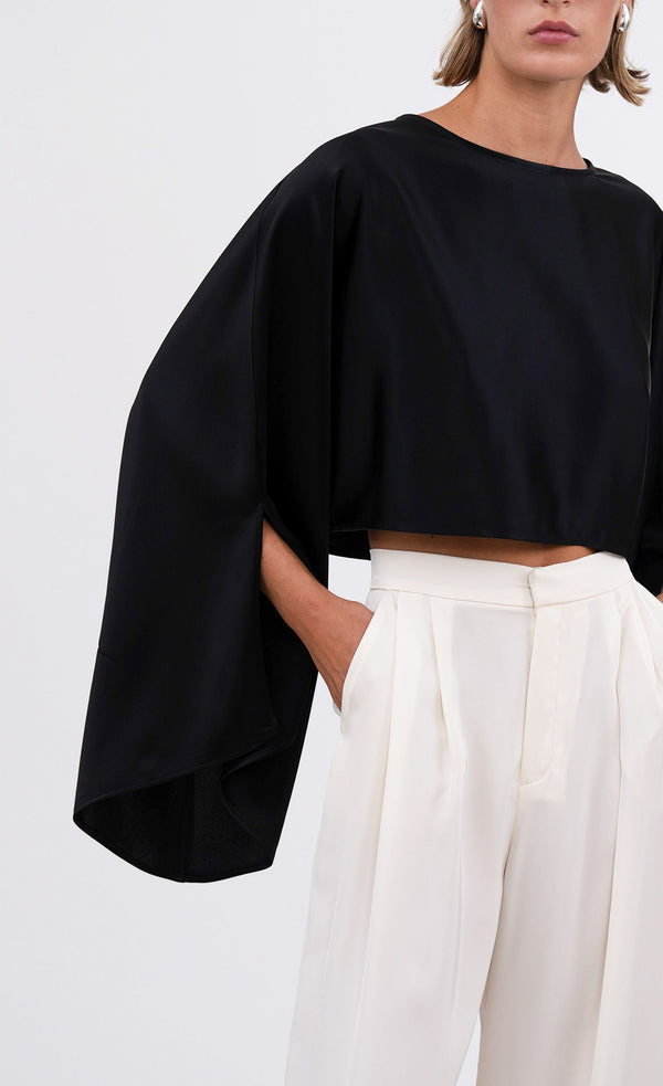 Kristin Blouse - Black Top Nonchalant Label