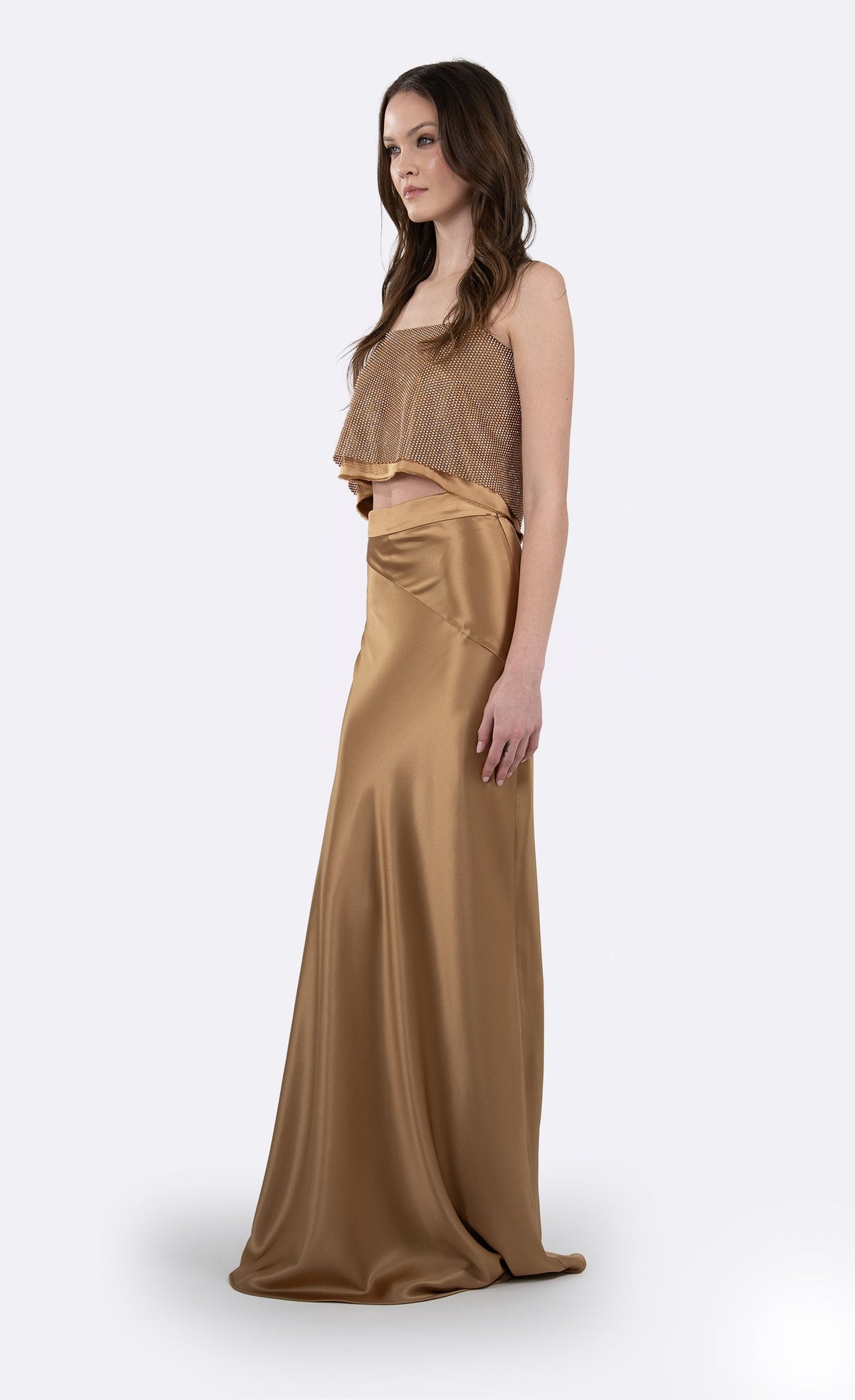 Catrina Jewel Tank - Gold Crop Top Nonchalant Label