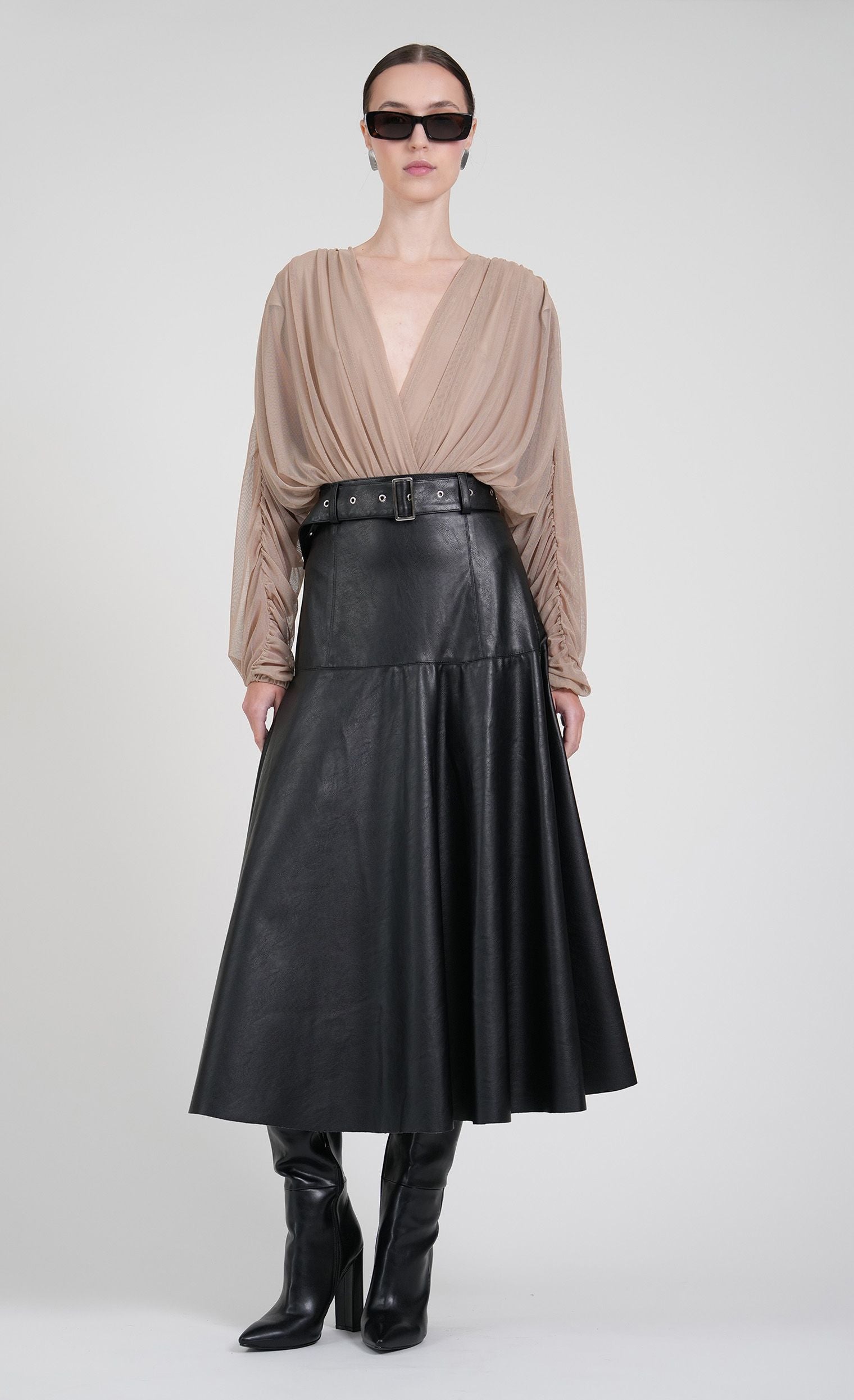 Pia Bodysuit - Taupe Bodysuit Nonchalant Label