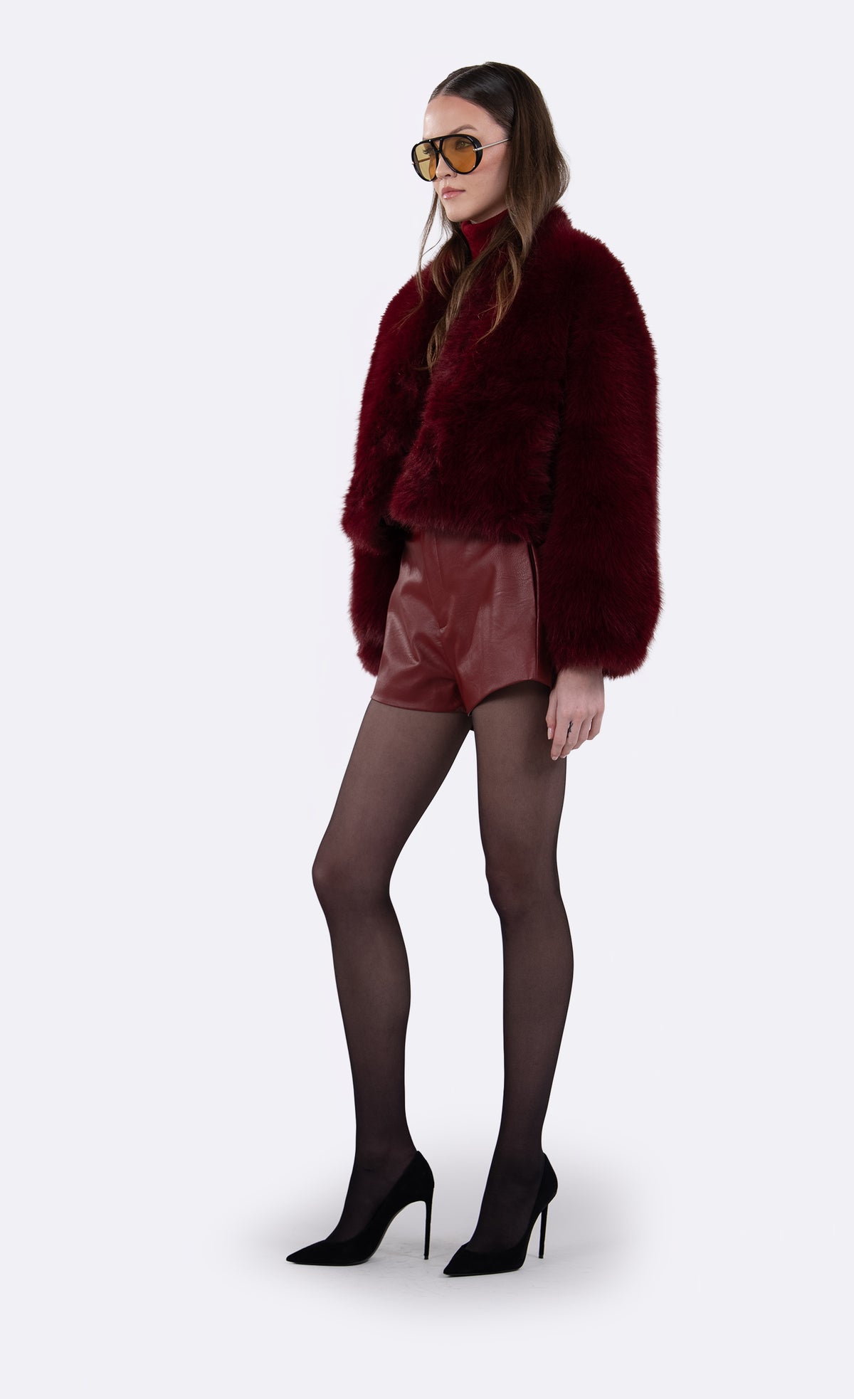 Daphne Faux Fur Jacket - Ruby Jacket Nonchalant Label