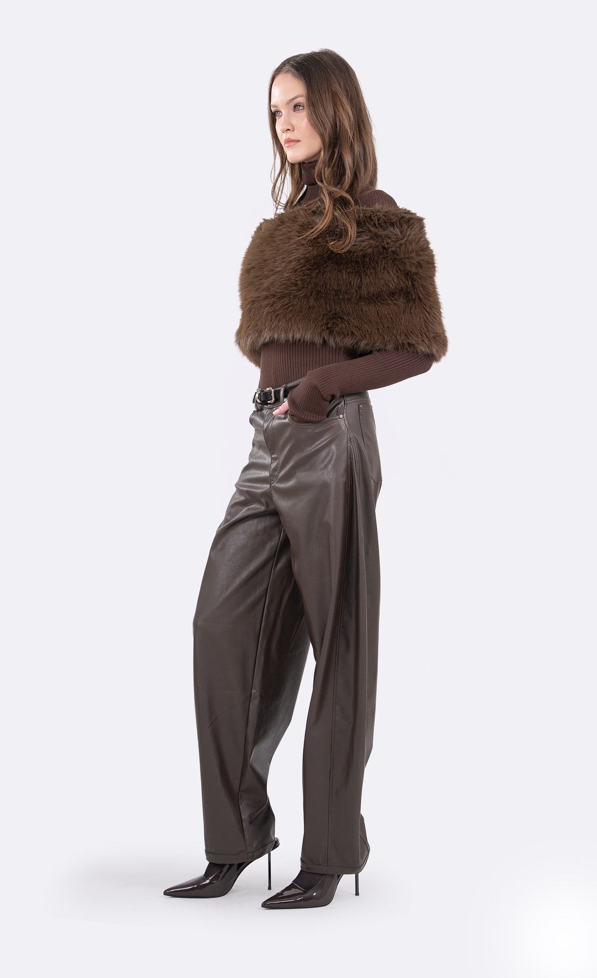 Mallory Faux Fur Shawl Shawl Nonchalant Label