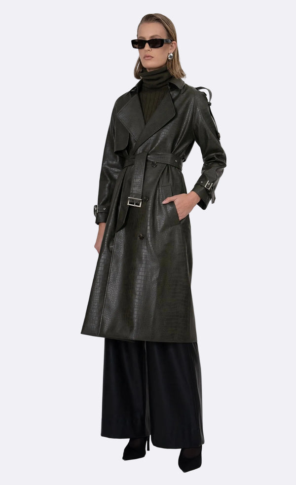Adrian Trench Trench Coat Nonchalant Label