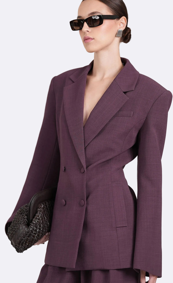 Aveline Blazer - Plum Blazer Nonchalant Label