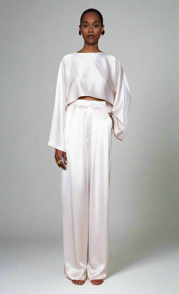 Elena Crop - Champagne Top Nonchalant Label