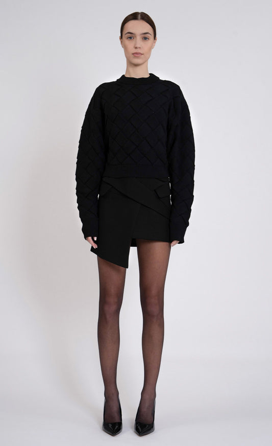 Paxton Crop Sweater - Black