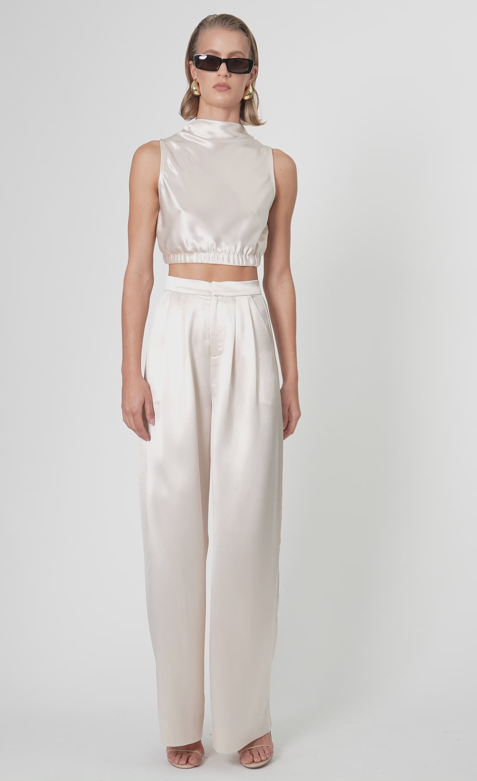 Reese Crop - Champagne Crop Top Nonchalant Label