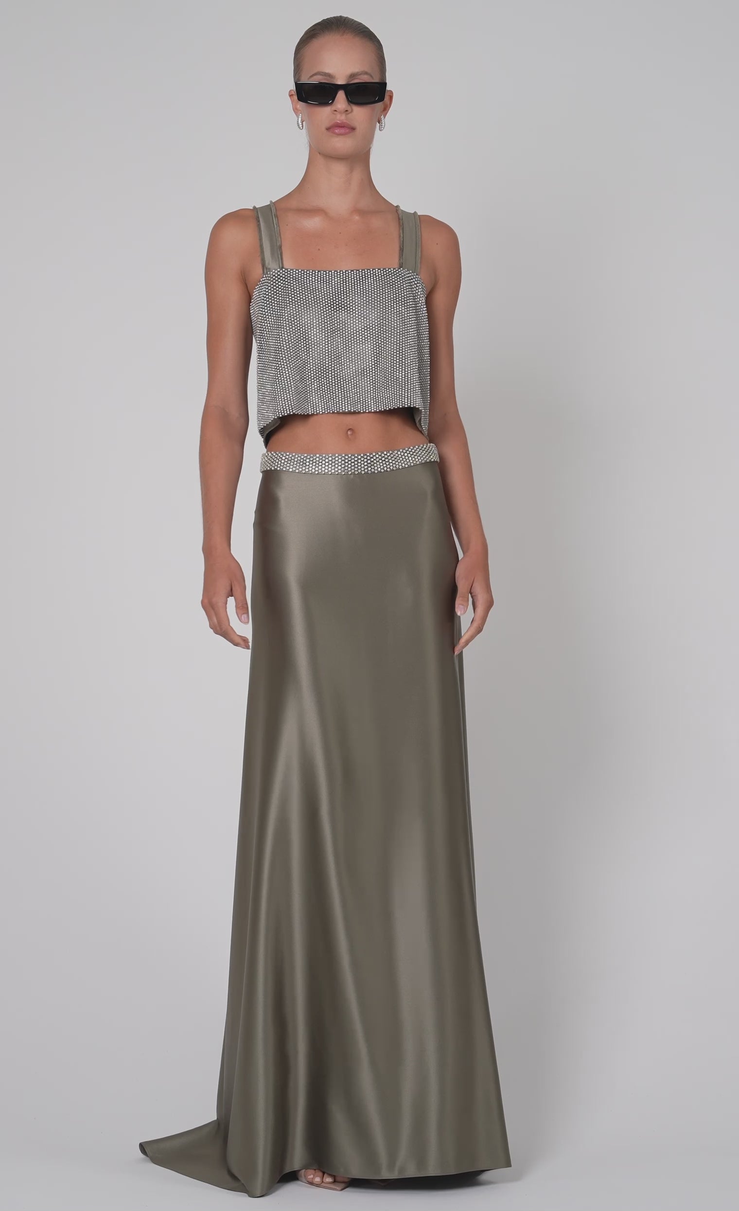 Gemma Maxi Skirt - Moss Skirt Nonchalant Label