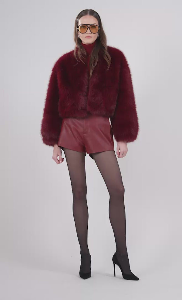 Daphne Faux Fur Jacket - Ruby Jacket Nonchalant Label