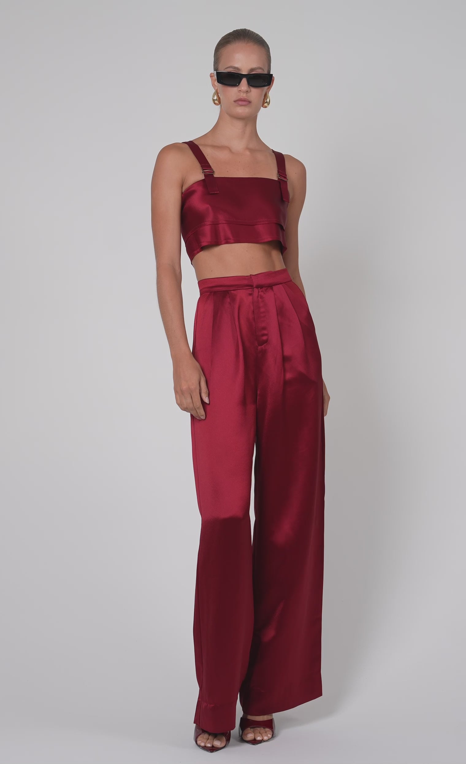 Astrid Crop - Bordeaux Crop Top Nonchalant Label