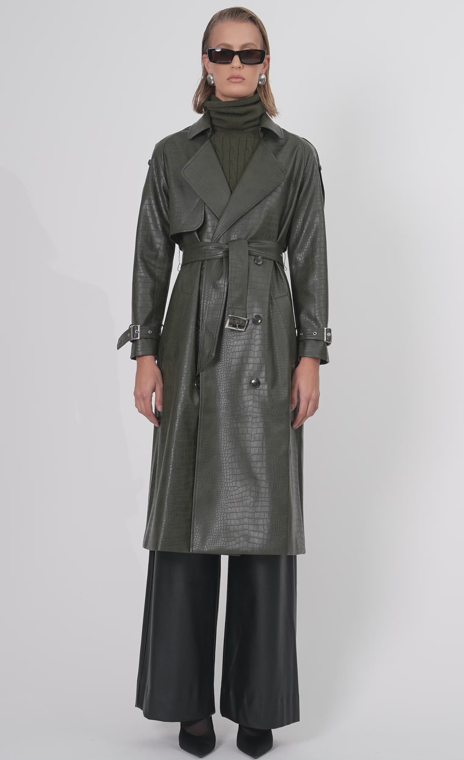 Adrian Trench Trench Coat Nonchalant Label