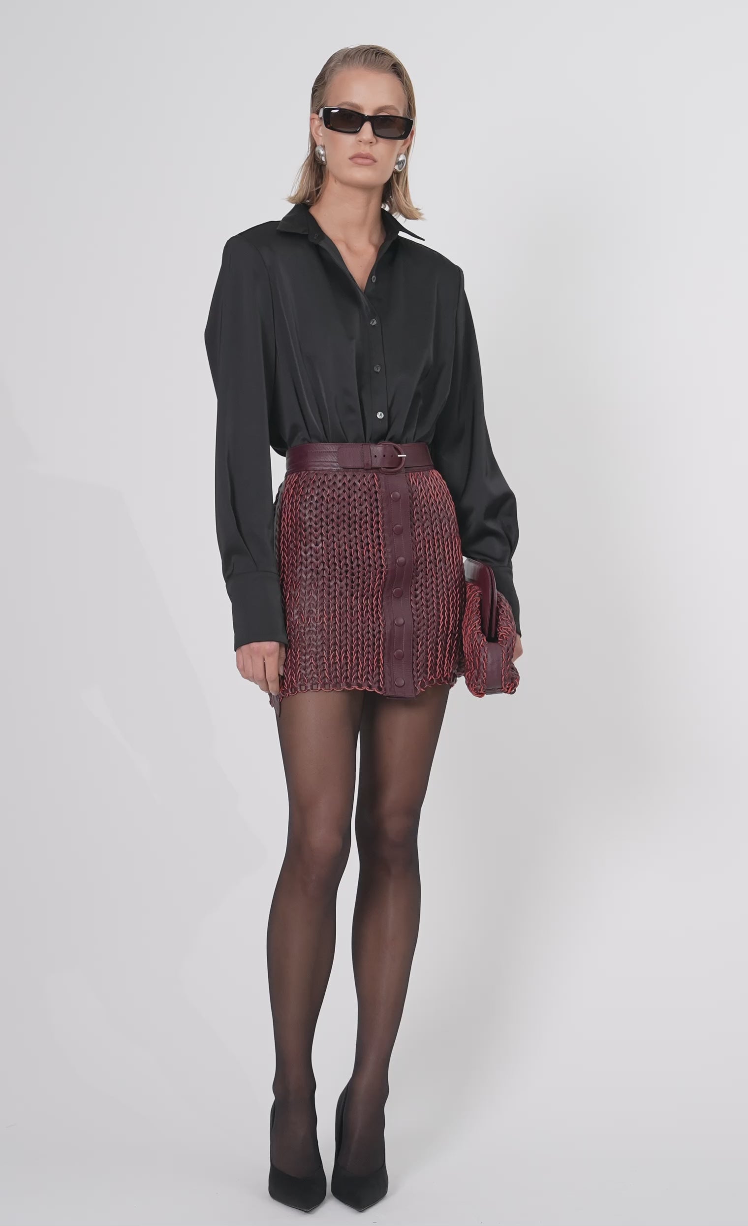Kaiden Skirt - Bordeaux Skirt Nonchalant Label