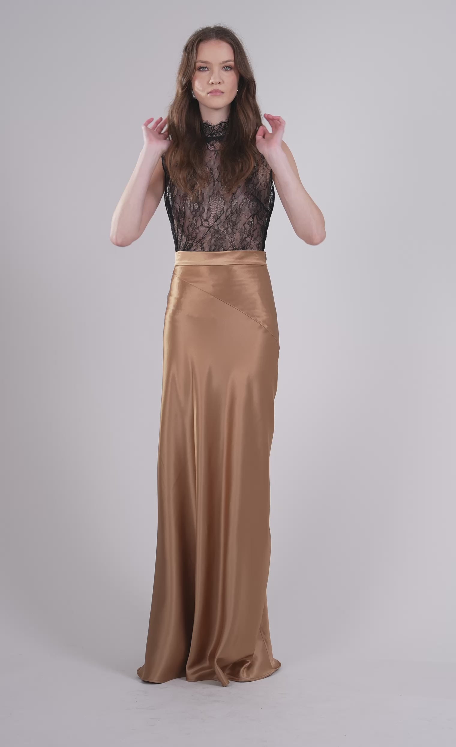 Lara Maxi Skirt - Gold Skirt Nonchalant Label