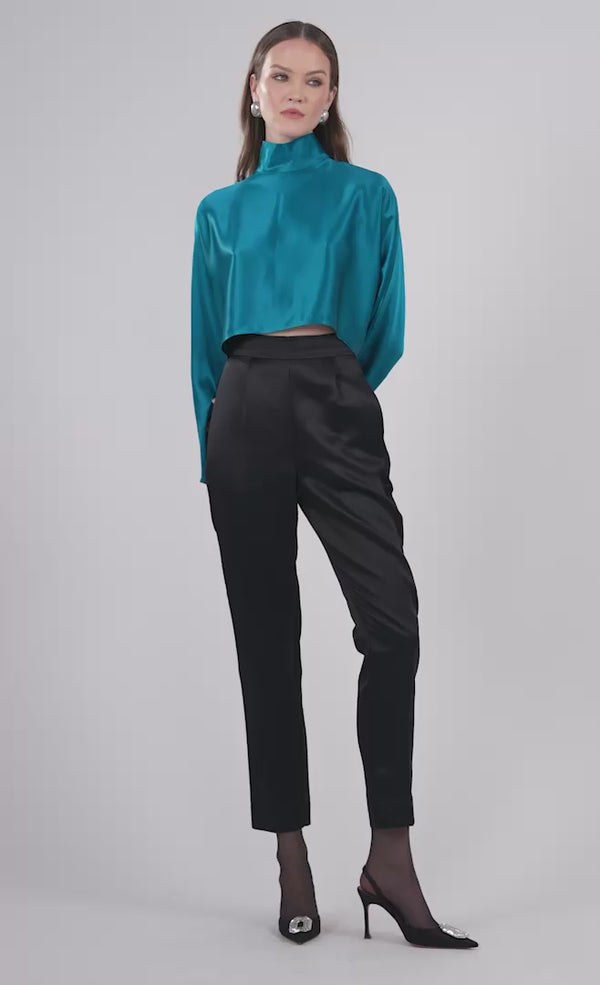 Ingrid Top - Teal Top Nonchalant Label