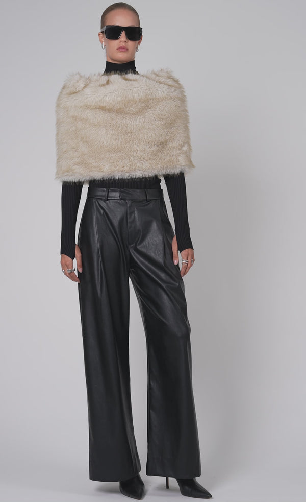 Pascale Faux Fur Shawl Shawl Nonchalant Label