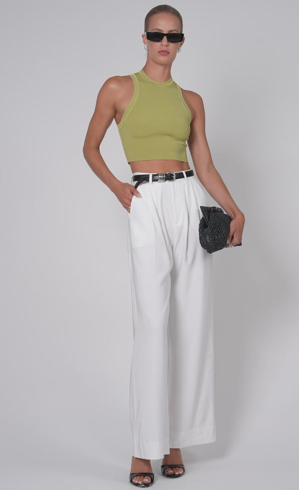 Mia Tank - Soft Green Top Nonchalant Label